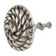 Round Rope Antique Silver Aluminium Cabinet Knob